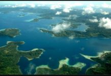 中共海軍傳可進駐索羅門 恐衝破美「第一島鏈」(圖)