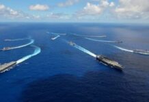 抗中同盟氣勢驚人 澳韓日加軍艦印太演習