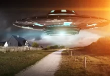 真实或是幻想?家庭院子出现UFO降落(图)