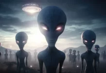 外星生命大灰人拜訪美國邁阿密購物中心(圖)